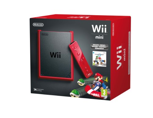 Nintendo Wii – Konsole mini, Rot + Mario Kart – Limited Edition