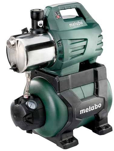 Metabo Hauswasserwerk HWW 6000/25 Inox – 600975000 – Nennaufnahmeleistung: 1300 W – Max. Fördermenge: 6000 l/h und max. Förderhöhe: 55 m – 500 x 307 x 600 mm