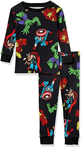 Amazon Essentials Marvel Jungen Eng Anliegende Schlafanzugsets, 2-Teilig, Marvel Avengers - Baby And Kids, 10 Jahre