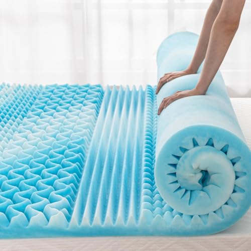 EGO Home Weicher Matratzentopper 160x200 cm – 7 cm Höhe Günstige Matratzenauflage Topper aus Schaumstoff, ideal für Gäste, Studenten & als zusätzliche Schlafauflage, Öko-Tex Zertifiziert