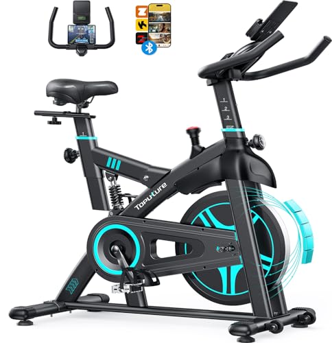 [2025 Aktualisierte]Heimtrainer Fahrrad mit APP, 0-100% Magnetwiderstand Stationäres, 15KG Schwungrad, Ultraleise, Ergometer Spinning Bike Indoor mit LCD-Monitor, Bis 160KG, Tablet-Halter