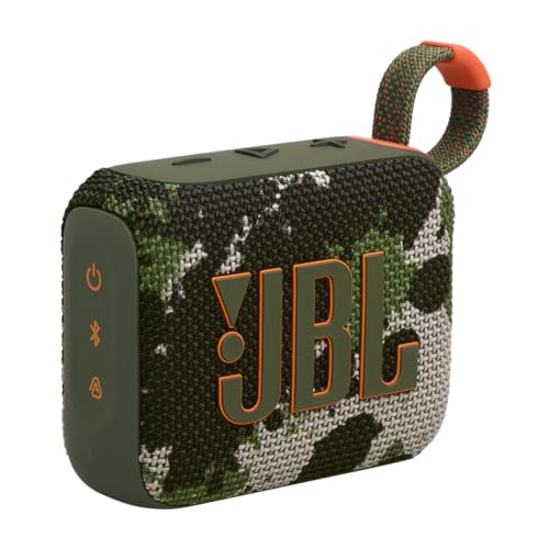 JBL Go 4 - Camouflage – Tragbare Bluetooth-Lautsprecher-Box mit JBL Pro Sound, tiefem Bass und Playtime-Boost-Funktion – Wasserfest und staubfest – 7 h Laufzeit