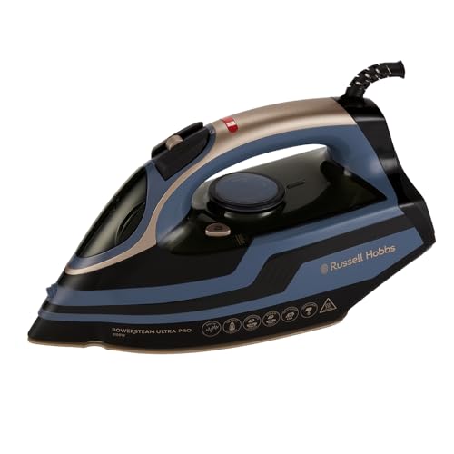 Russell Hobbs Dampfbügeleisen [3100W, 210g Extra-Dampfstoß] Powersteam Ultra Pro​ (Keramik-Quarzsohle,Selbstreinigung,Sprühfunktion,Antikalk&Tropfstopp,70 g/min Variabler Dampf) Bügeleisen 28630-56