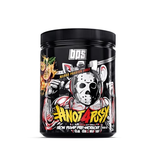BPS PHARMA IRON PUMP – Pre Workout Pump Booster ohne Koffein – Für Training, Fokus & Muskelpump – Mit Citrullin & Arginin – Mango Maracuja Geschmack – 400 g
