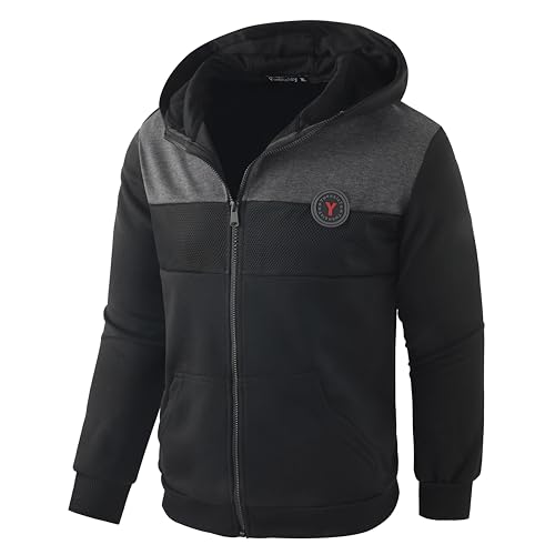 Ywenaisy Zip Jacke Jungen Sweatjacke Jungen Jacken für Jungen Pullover Jungen Streetwear Hoodie Jungen Trainingsjacke Kinder Activewear-Jacken für Jungen(502B#SG/116-125/S)