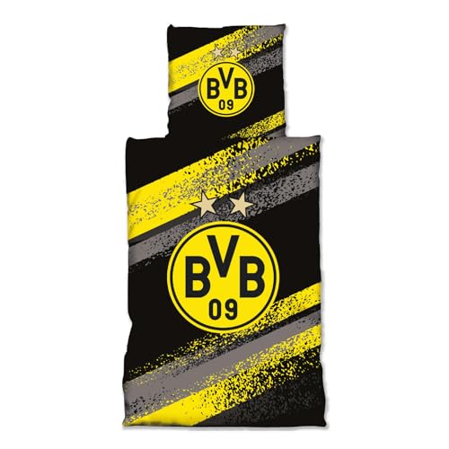 Borussia Dortmund BVB-Bettwäsche Graffiti Streifen one Size