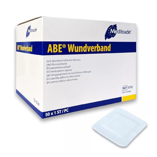 Wundpflaster Steril 15x10cm 50 Stück, Steriler Wundverband Pflaster Saugstark&Hautfreundlich, Wundauflage nicht haftend 10x5cm Akute Wundversorgung und postoperatives Pflast+E-Book (über Gesundheit)