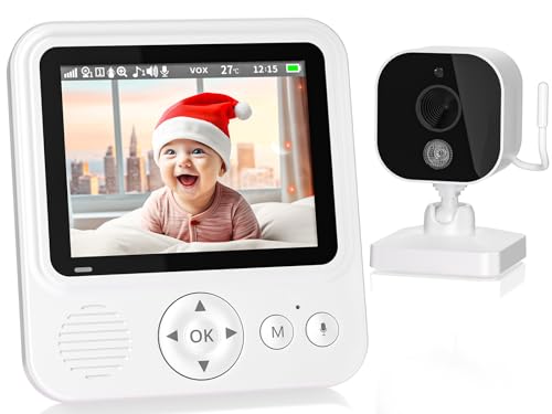 OBVHNUA Babyphone mit Kamera 720p IPS Video Babyphone 2,8