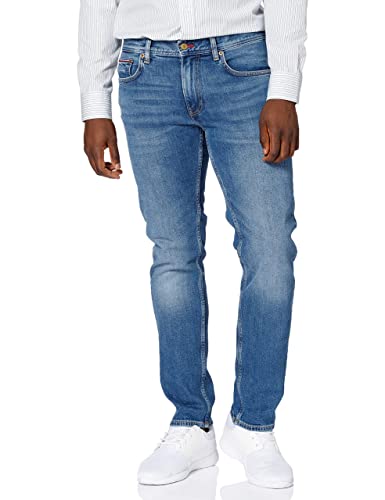 Tommy Hilfiger Herren Jeans Core Straight Denton Stretch, Blau (Boston Indigo), 36W / 32L