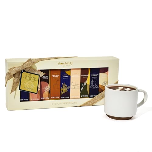 Thoughtfully Gourmet, Kakao-Geschenkset, 9 einzigartige Sorten mit Salted Caramel, French Vanilla & Karamell - 9 Kakosorten in hochwertiger Geschenkbox