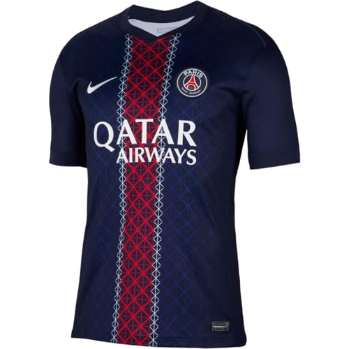 Nike Herren Paris Saint-Germain Dri-fit Jersey Stadium Home T-Shirt, Midnight Navy/Midnight Navy/Wh, S EU