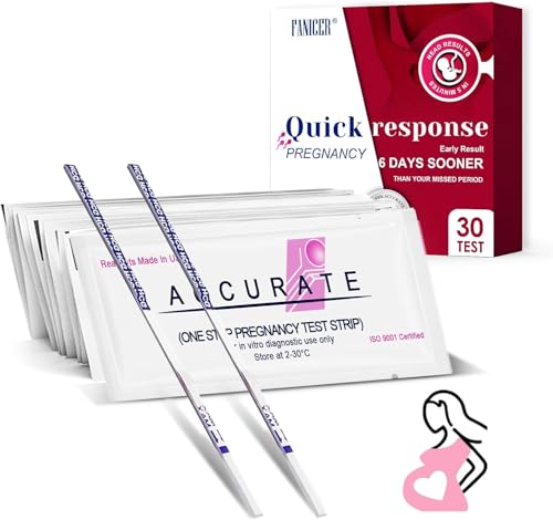 30 Stück Schwangerschaftstest Streifen,Schwangerschaftstest Frühtest,Einfacher Frühtest für zu Hause,hCG Test,klare Ergebnisse früh erkennbar,einfache Bedienung,schnelles Ergebnis