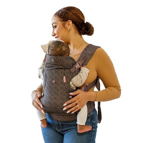 Infantino Flip Advanced 4-in-1 Babytrage, Ergonomisch, Umwandelbar, mit Blickrichtung Nach Innen und Außen, Vorne und Hinten Tragbar für Neugeborene bis Kleinkinder von 3,6-14,5 kg, Leopardenmuster
