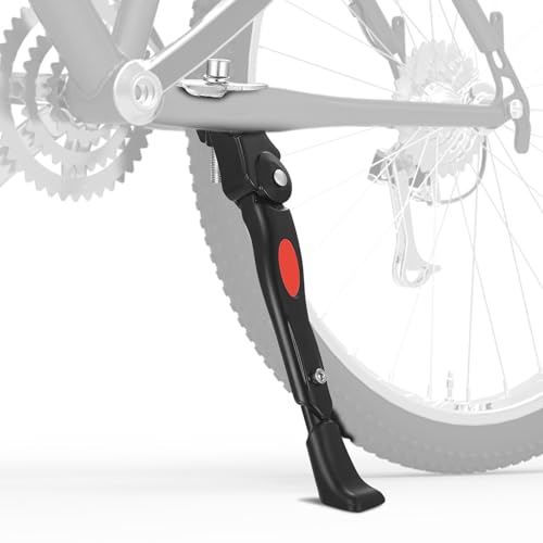 WangLaoWu Fahrradständer für 20Zoll 26Zoll, Universal Fahrrad Ständer, Einstellbarer Fahrrad Seitenständer, Höhenverstellbarer Fahrradständer Mittelständer für Mountainbike Ebike Rennrad Ständer