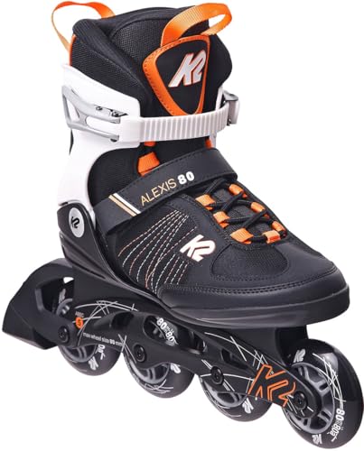K2 Skates Damen Inline Skates Alexis 80, Black - orange, 30E0874.1.1.100