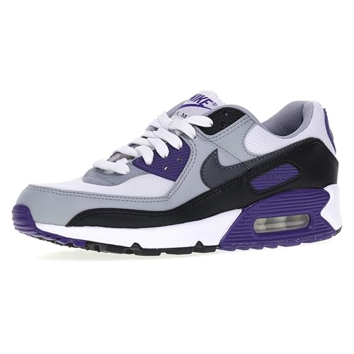 NIKE Damen Air Max 90 Sneaker, White Iron Grey Black Wolf Grey, 38 EU