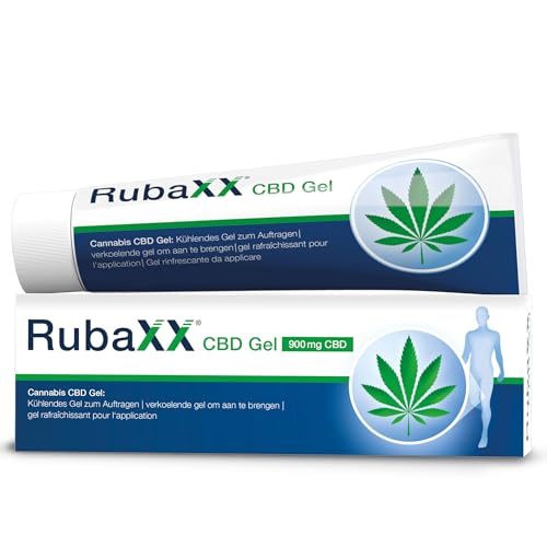 Rubaxx® Cannabis CBD Gel [180 ml] – EXTRA STARK mit ca. 900 mg CBD – Cannabissalbe mit Menthol & Minzöl – THC-frei