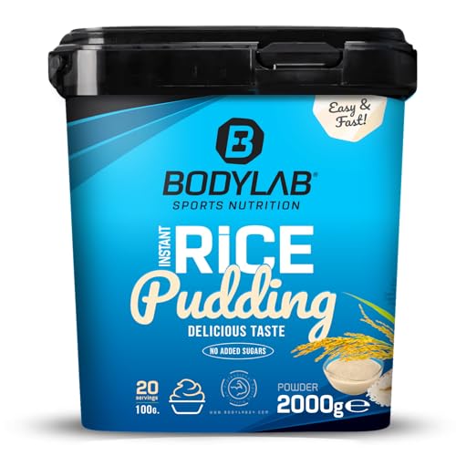 Bodylab24 Instant Rice Pudding 2kg, aus 100% Reismehl, ohne weitere Zusätze, die schnelle und leckere Kohlenhydratversorgung im Masseaufbau oder vorm Training, geschmacksneutral