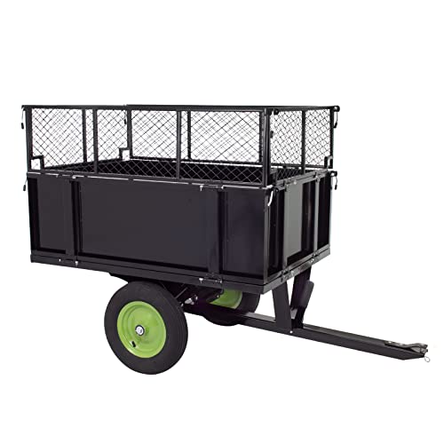 TRUTZHOLM Anhänger Rasentraktor 300 kg kippbar Aufsitzmäher Hänger Traktor Kippanhänger ATV Quad mit Kupplung zum Transport von Erde, Dünger und Laub