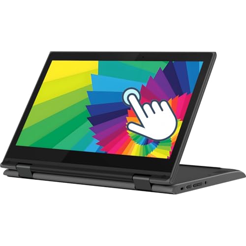 Lenovo Chromebook 300e 2 in 1 Touchscreen Laptop, 11.6 Zoll (1366x768), Intel Celeron N4020, 4GB RAM, 32GB SSD, Japanische Tastatur, Chrome OS (Generalüberholt)