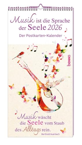 Musik ist die Sprache der Seele 2026: Der Postkarten-Kalender