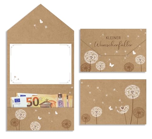 Wunscherfüller Geldgeschenk Verpackung, 2 Stück Geldgeschenk Gutschein Karte Verpackung für Geburtstag Hochzeit Konfirmation Jugendweihe Weihnachten, Lustige Geschenke Frauen Männer - 11*16cm