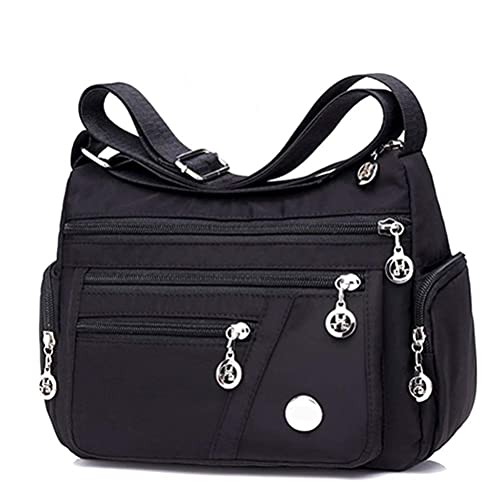 Nylon Shoulder Bag, Multi Pocket Larger Capacity Handbag, Casual Crossbody Handbag for Women, Waterproof Nylon Shoulder Handbags, Messenger Bag, Anti Theft Tote