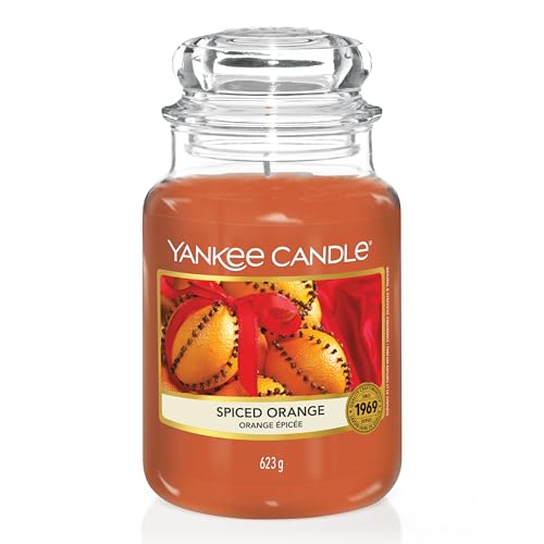 Yankee Candle Duftkerze im Glas (groß) | Spiced Orange | Brenndauer bis zu 150 Stunden