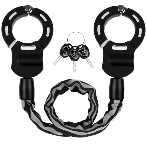 Gaethra E Scooter Schloss, Schloss für E Scooter mit Schlüssel, Handschellenschloss mit Silikonschutz Gegen Kratzer, Hochsicherheitsschloss ideal für Scooter Roller, Kinderwagen, Motorrad, E-Bike