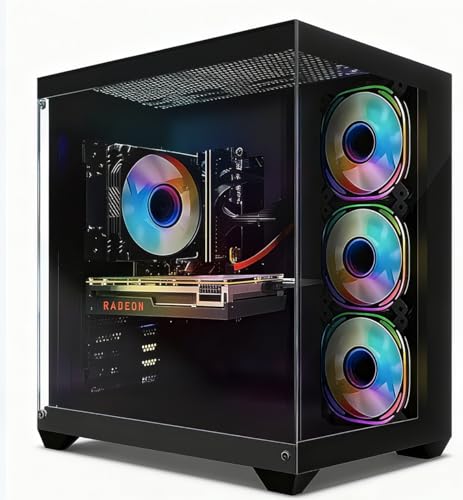 STGsivir Gaming PC, GeForce RTX 2060 Super 8GB GDDR6,Ryzen 5 3400G bis zu 4.2 Ghz,16G DDR4,1TB SSD, WLAN 6,BT5.0,RGB Lüfter x3,Windows11 Pro,Gamer PC Computer Desktop