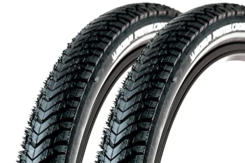 MICHELIN 2 Stück 28 Zoll Fahrrad Reifen 42-622 Pannenschutz Mantel Decke 28x1.6 Tire Schwarz Reflex