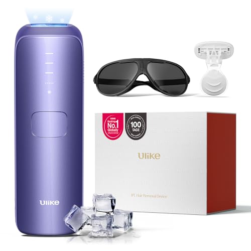 Ulike Air 3 IPL Geräte Haarentfernung für Gesicht und Körper zu Hause, Alternative zur Laserhaarentfernung, mit Saphir-Eiskühlsystem für schmerzfreie langanhaltende Ergebnisse, Lila