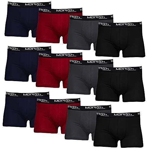 MERISH Boxershorts Men Herren 12er Pack Unterwäsche Unterhosen Männer Retroshorts 213b XL