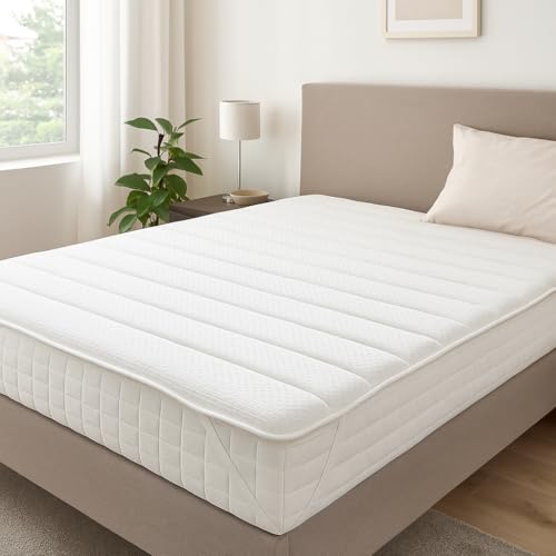 DREAMSTAR Topper 90x200cm mit Schaumkern | atmungsaktiver Matratzentopper mit 4 Eckgummis | Bequeme Matratzenauflage für Boxspringbetten, Schlafsofas, Wohnwagen, Camping | Öko-Tex Zertifiziert