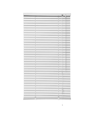 iYueMps Alu-Jalousie 100 x 160cm(B x H) 25mm Lamelle Aluminium Jalousie Ohne Bohren für Haus Büro, Badezimmer Schlafzimmer Wohnzimmer Küche(Weiß)