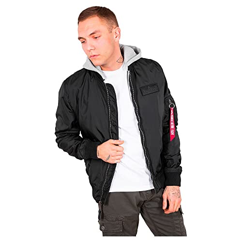 Alpha Industries MA-1 TT Hood Bomberjacke für Herren Black