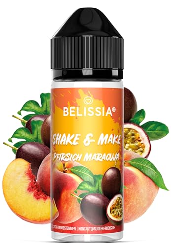 Belissia Shake and Make - Pfirsich-Maracuja - Hochdosiertes Lebensmittel Aroma 10ml mit praktischer Schüttelflasche zum mischen. Für Lebensmittel, Kochen, Backen, Hobby, Raumerfrischung uvm.