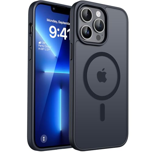 CACOE für iPhone 13 Pro Max Hülle Kameraschutzend, Kompatibel mit MagSafe, Stoßfest Kratzfest Magnetisch Rückseite Handyhülle für iPhone 13 Pro Max Case Transluzente