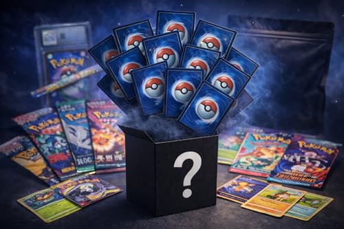 Trading Card Mystery Sammelkarten Pack – 4 original versiegelte Booster & 20 Karten im Standardformat mit vielen Extras