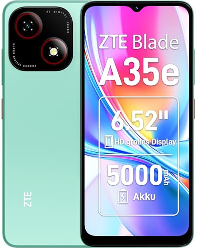 ZTE Blade A35e, Android-Handy,Smartphone ohne Vertrag: 2GB+64GB Speicher, Grün, 5000 mAh Batterie & 6.52