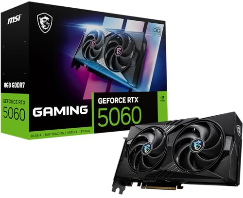 MSI GeForce RTX 5060 8G Gaming OC - 8GB GDDR7 (28Gbps/128-bit), PCIe 5, Boost: 2625 Hz, HDMI 2.1b, DisplayPort 2.1b