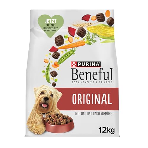 Beneful Original Hundefutter trocken, mit Rind und Gartengemüse, 1er Pack (1 x 12kg)