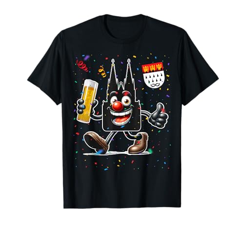 Kölner Dom Kölsch Kölle Alaaf Konfetti Karneval Modeumzug T-Shirt