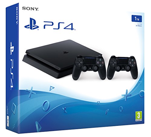PlayStation 4 - Konsole (1TB, schwarz, slim) inkl. 2. DualShock Controller
