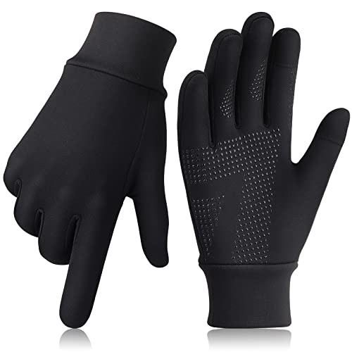 HASAGEI Touchscreen Handschuhe Fleece Laufhandschuhe Herren Damen Sport Handschuhe Winterhandschuhe Warme Winddichte Handschuhfutter für Fahrrad,Laufen, Wandern,Fahren
