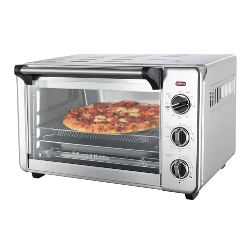 Russell Hobbs Backofen Airfryer [5-in-1: Heißluftfritteuse, Minibackofen, Grill, Toaster, Warmhaltefunktion] Express (20l, Pizza Ø 30cm, inkl. Frittierkorb, Backblech&Grillrost) Umluft- Ofen 26680-56