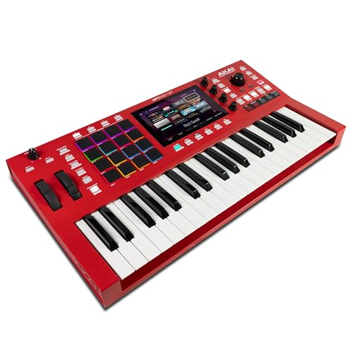 Akai Professional MPC Key 37 Standalone-Produktionssynthesizer, Drum Machine, MIDI-Keyboard, mit Wi-Fi, Bluetooth, Touchscreen, Plug-ins und Native Instruments Integration