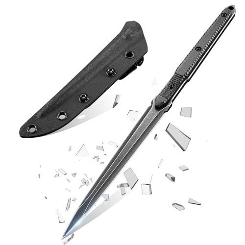 PURPLEBIRD Outdoor Messer, Messer 12 cm Klinge Feststehende, 440C Edelstahl Bushcraft Camping Messer, Full Tang Scharfe Survival Messer mit Holster für EDC Überleben, Camping und Jagd