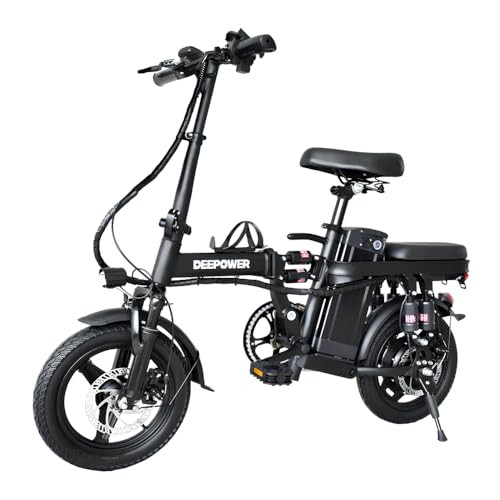 DEEPOWER Klappbares Elektrofahrrad, Elektrofahrräder, 48V 13Ah herausnehmbarer Akku, 250W Motor, Doppelscheibenbremsen, Ebike für Erwachsene (13Ah)
