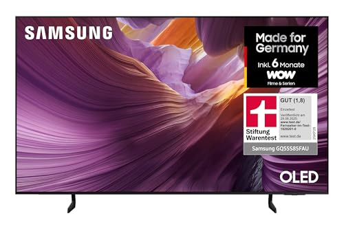 Samsung OLED 4K S85F 55 Zoll (138 cm) UHD Fernseher, NQ4 AI Gen2 Prozessor,4K Upscaling, OLED HDR, Farben Pantone validiert, Dolby Atmos, Gaming-Hub, Knox Security, Samsung Vision AI Smart TV (2025)